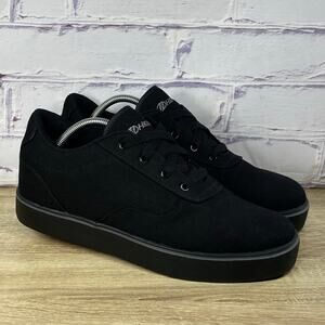 Heelys Launch 20 Black Canvas Roller Skate Shoes Men's Size 12 Wheel Sneakers